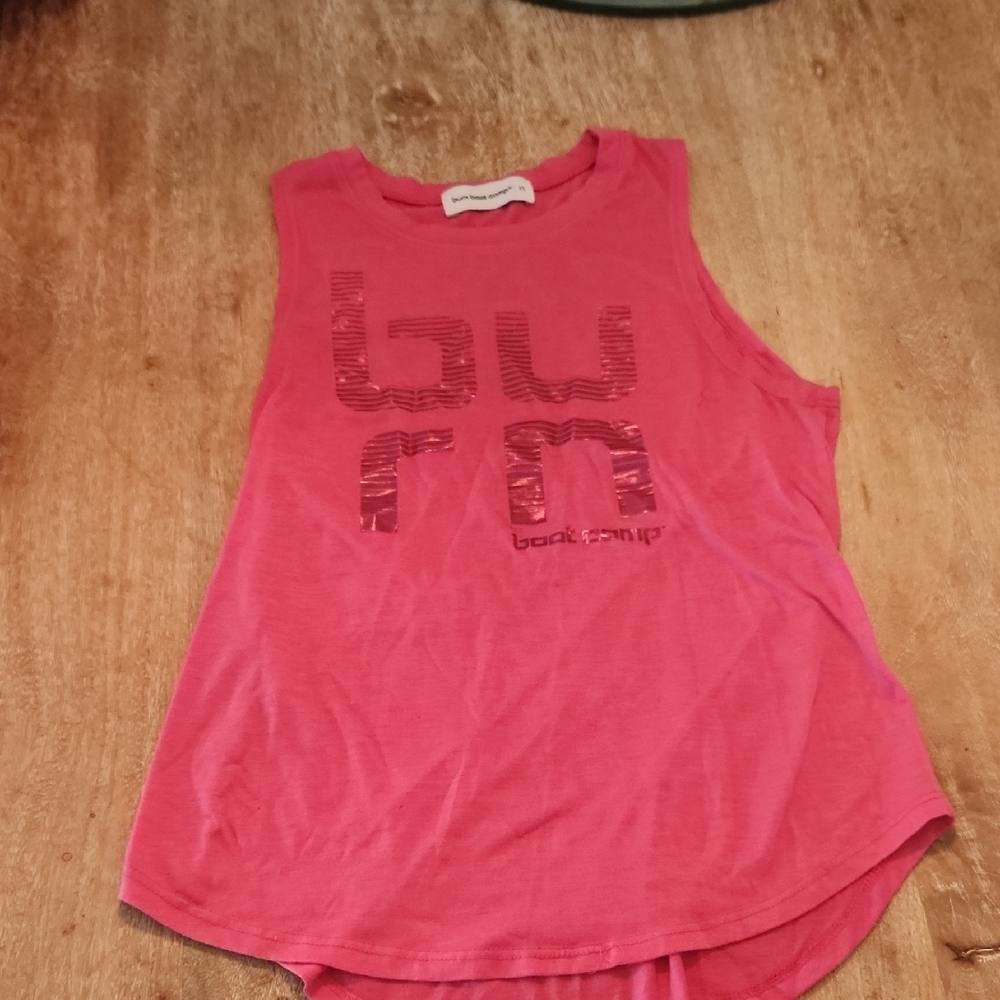 Pink Burn Graphic Tank Top